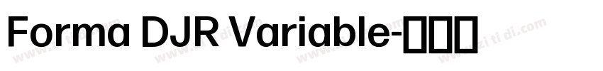 Forma DJR Variable字体转换